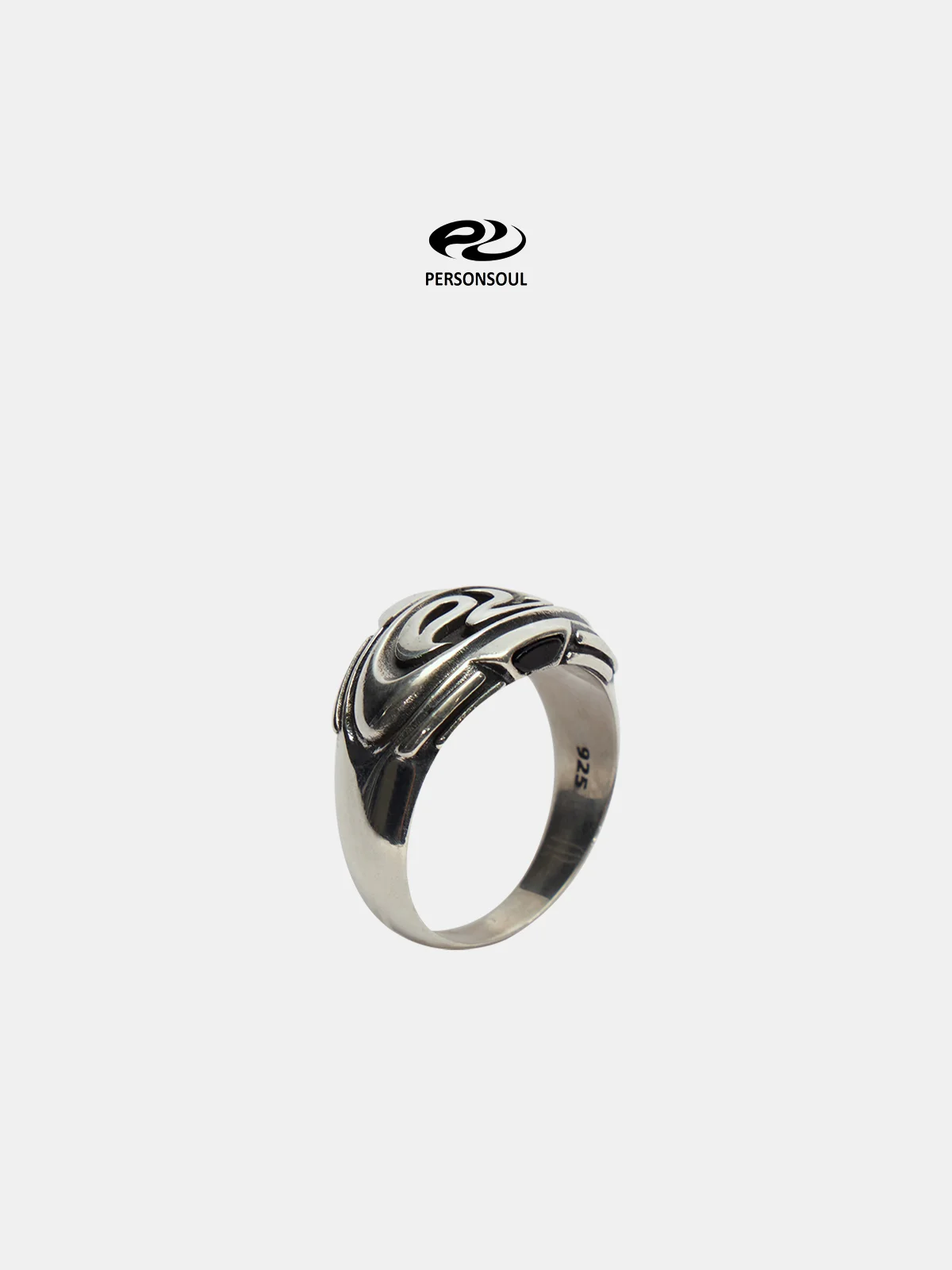 Personsoul Silver Logo Signet Ring