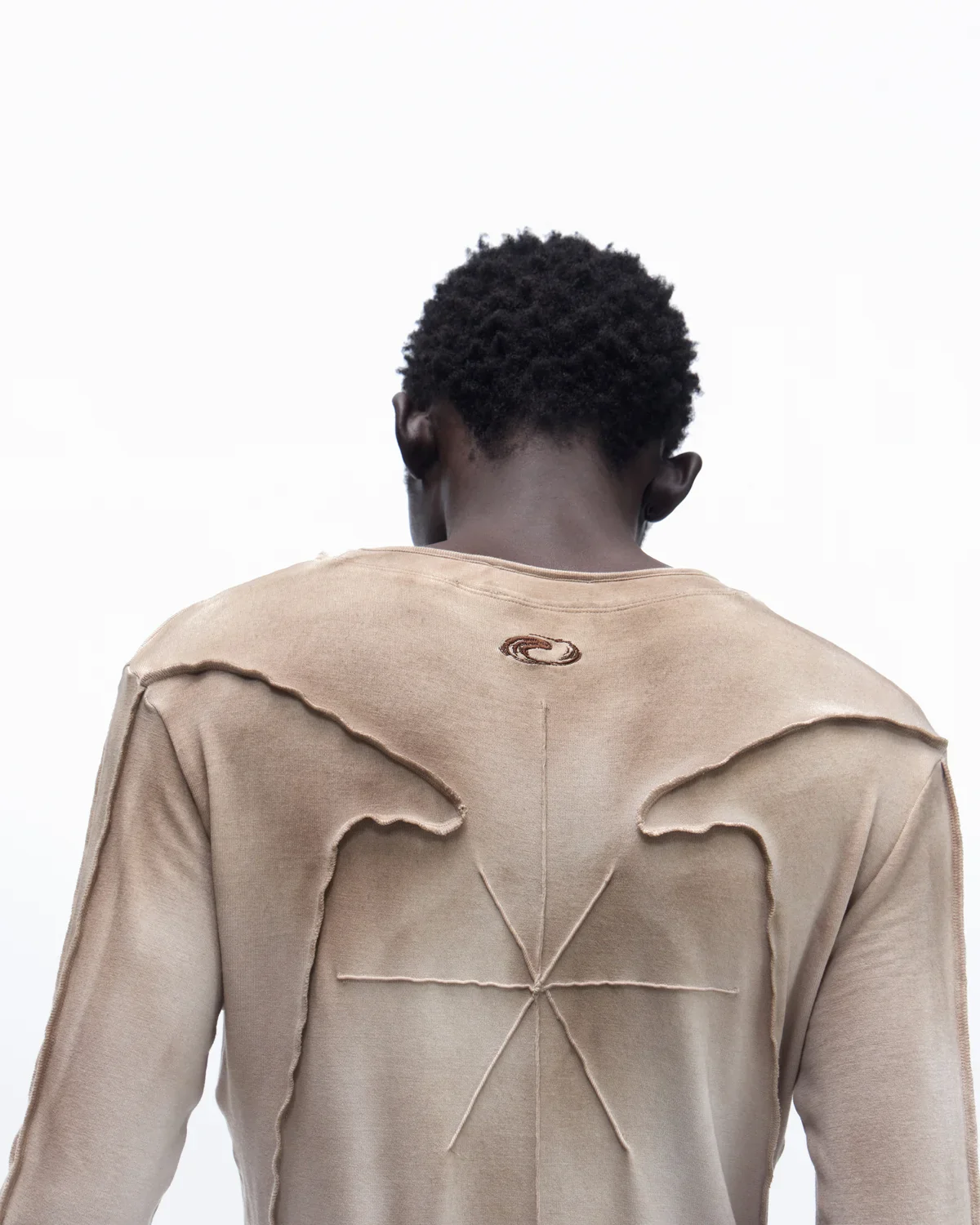 Personsoul Contrast Stitch Long Sleeve Top