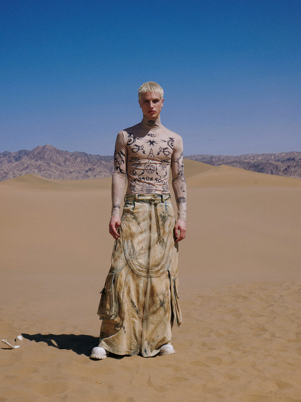 Personsoul Desert Totem-Inspired Skin Highneck Top