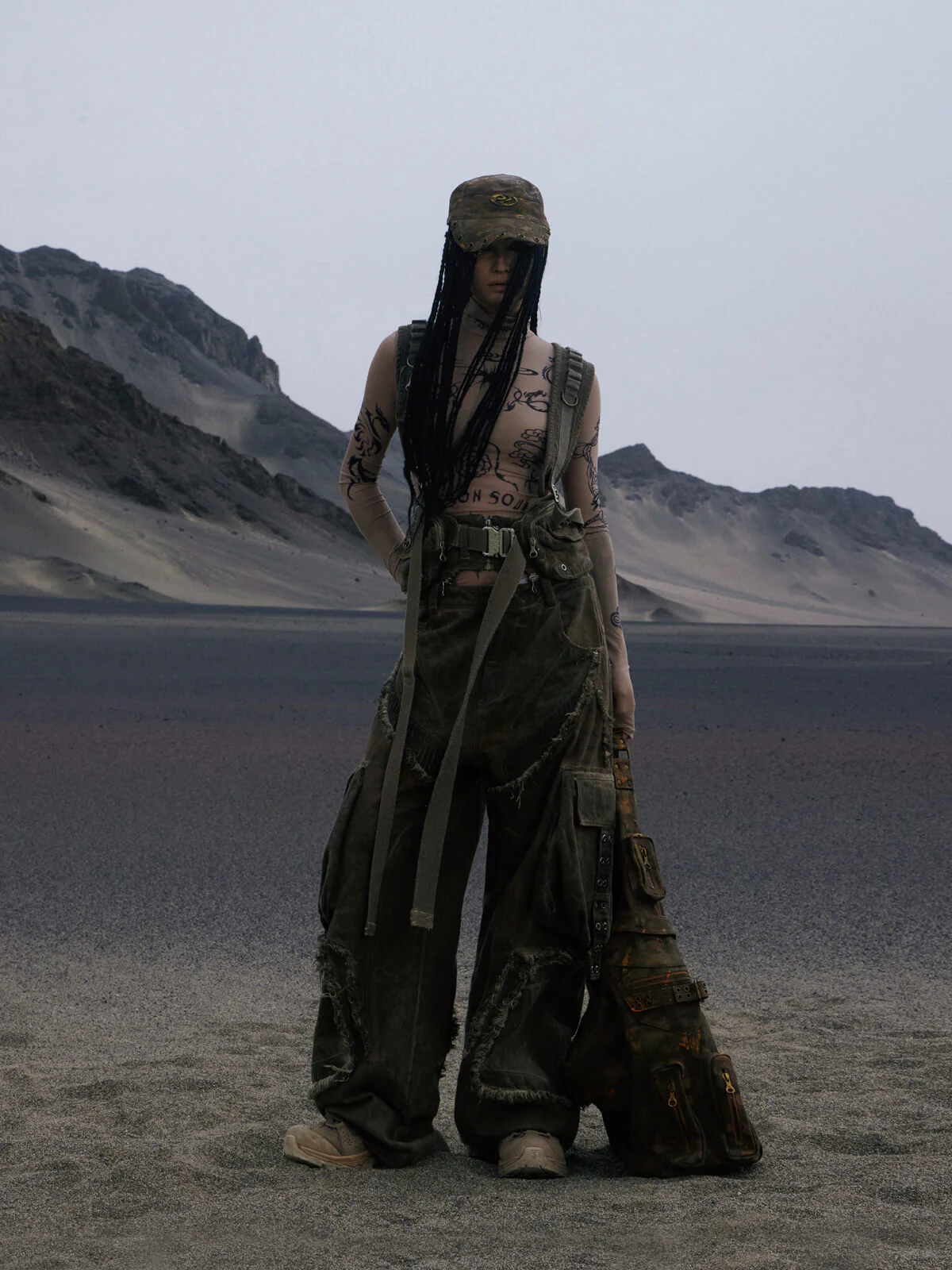 Personsoul Detachable Tactical Distressed Cargo Pants