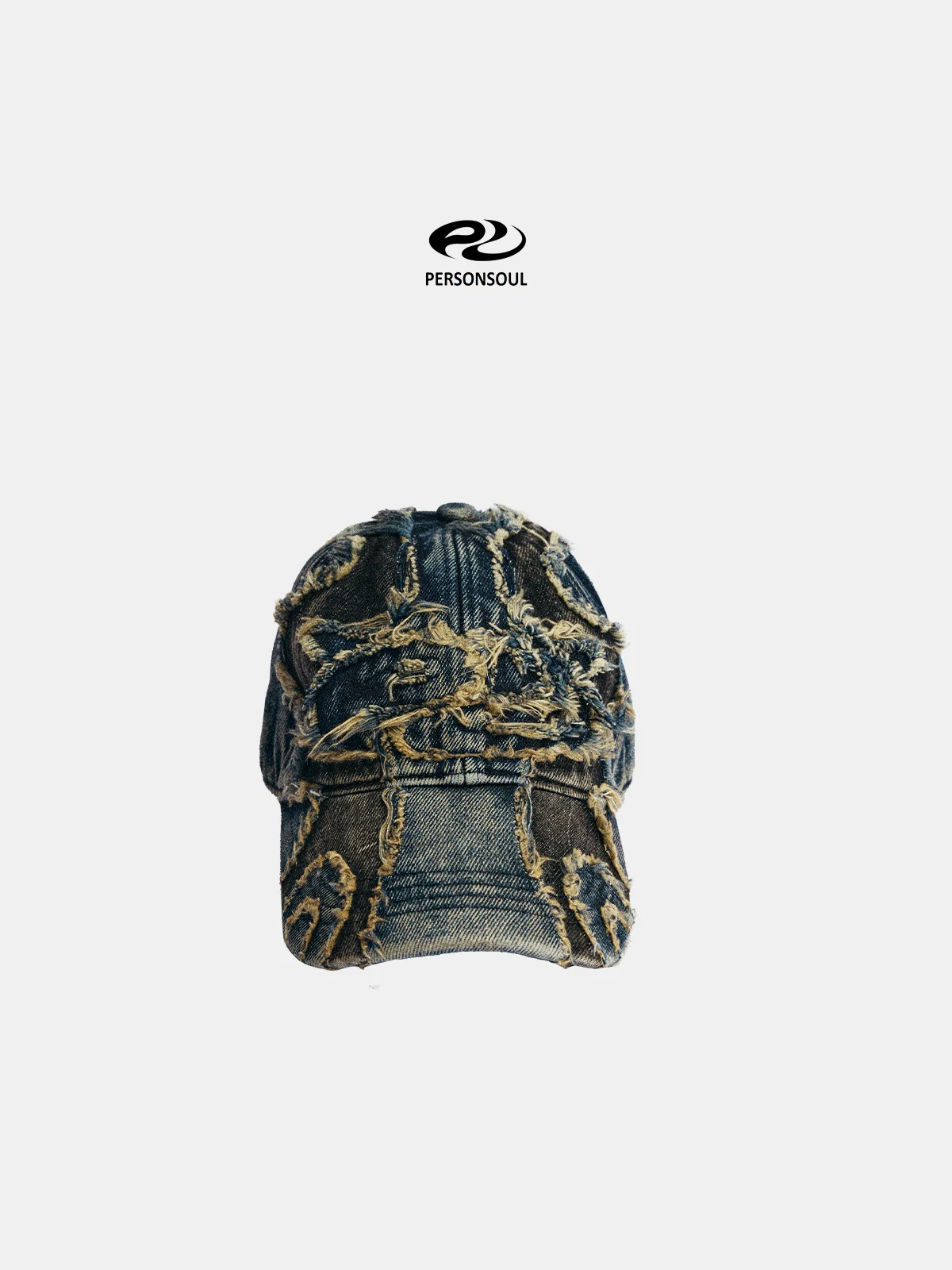 Personsoul Distressed Denim Baseball Cap(limited)