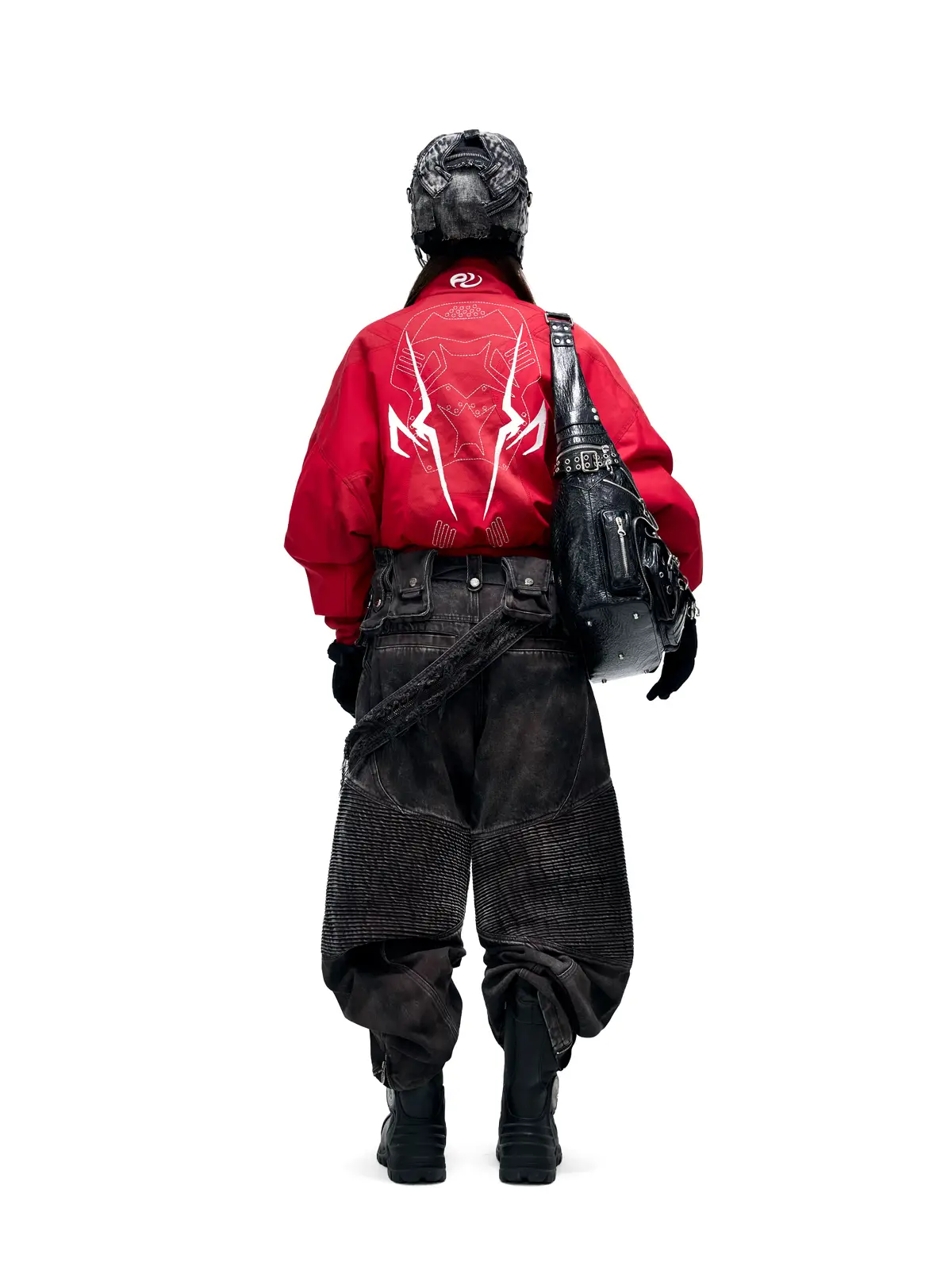 Personsoul Embroidered Cropped Down Jacket