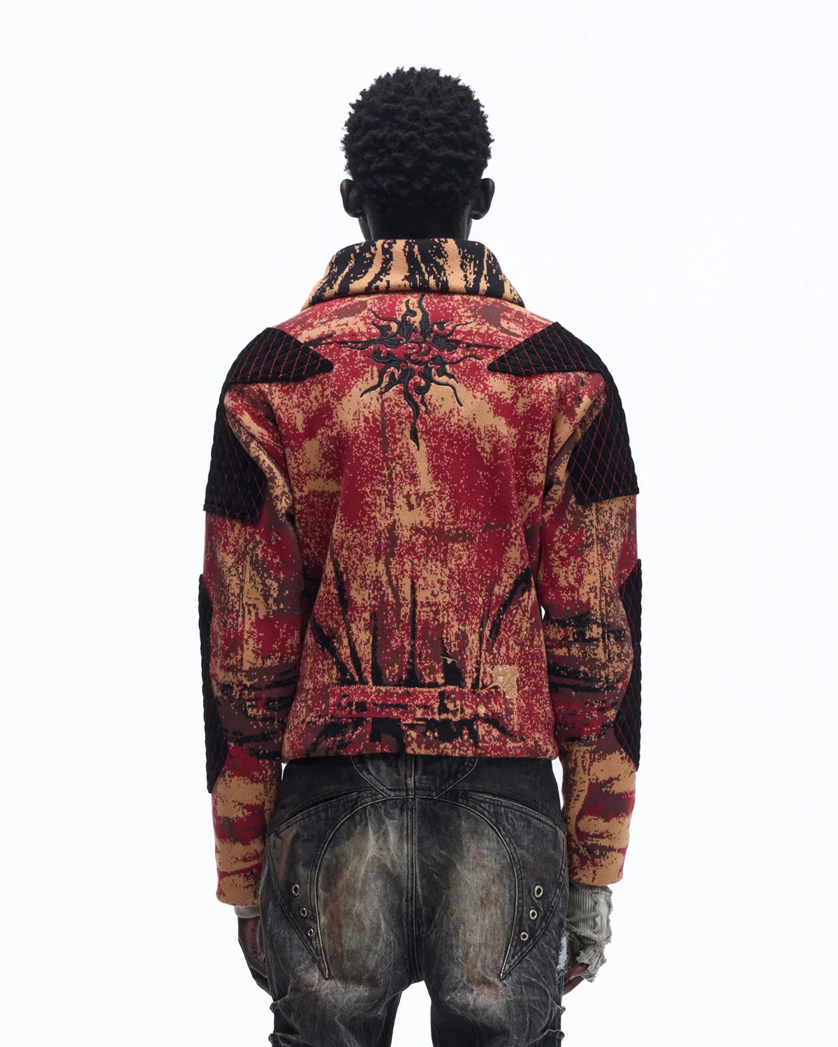 Personsoul Patchwork Knit Jacket