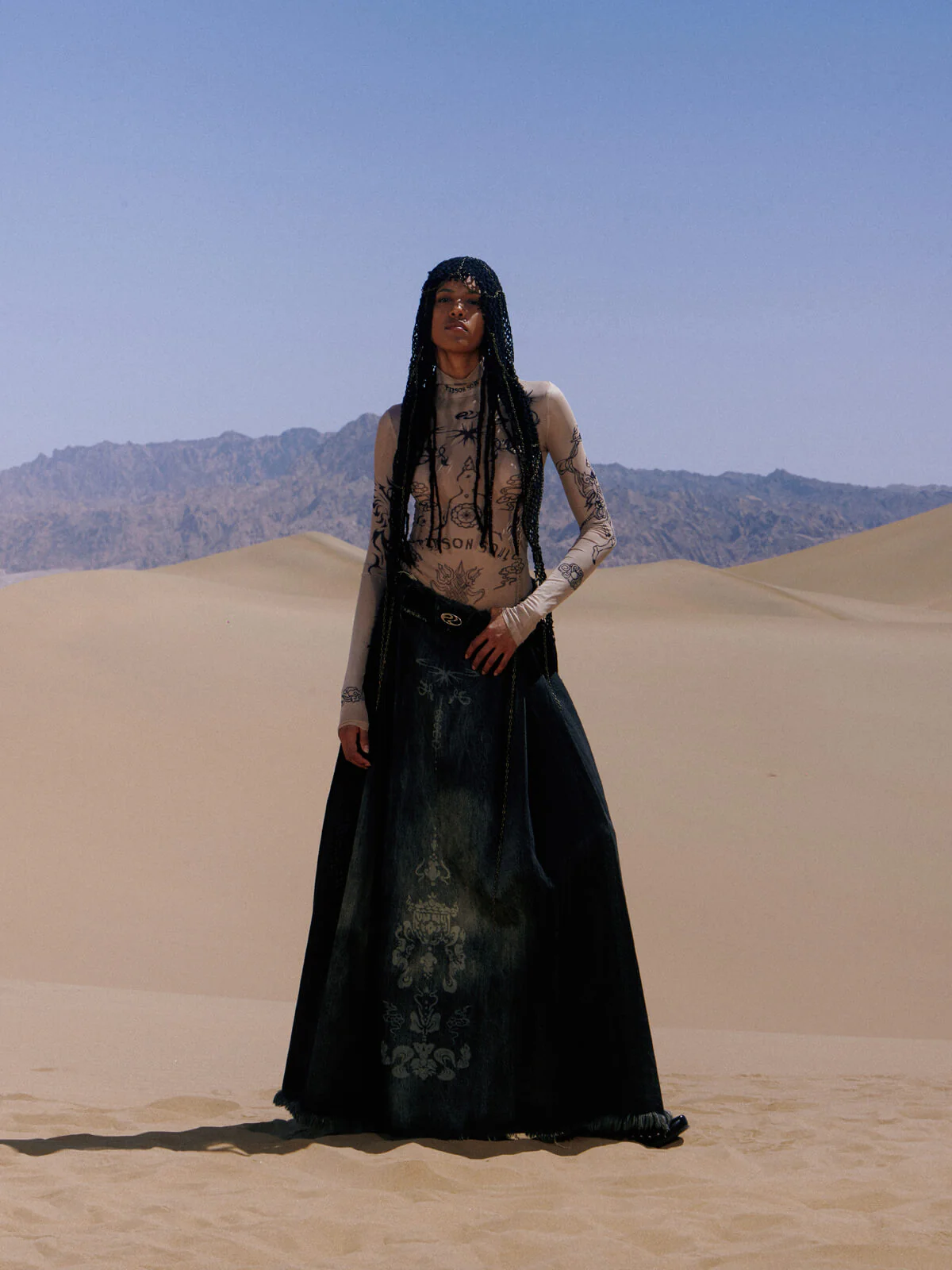 Personsoul Desert Totem-Inspired Skin Highneck Top