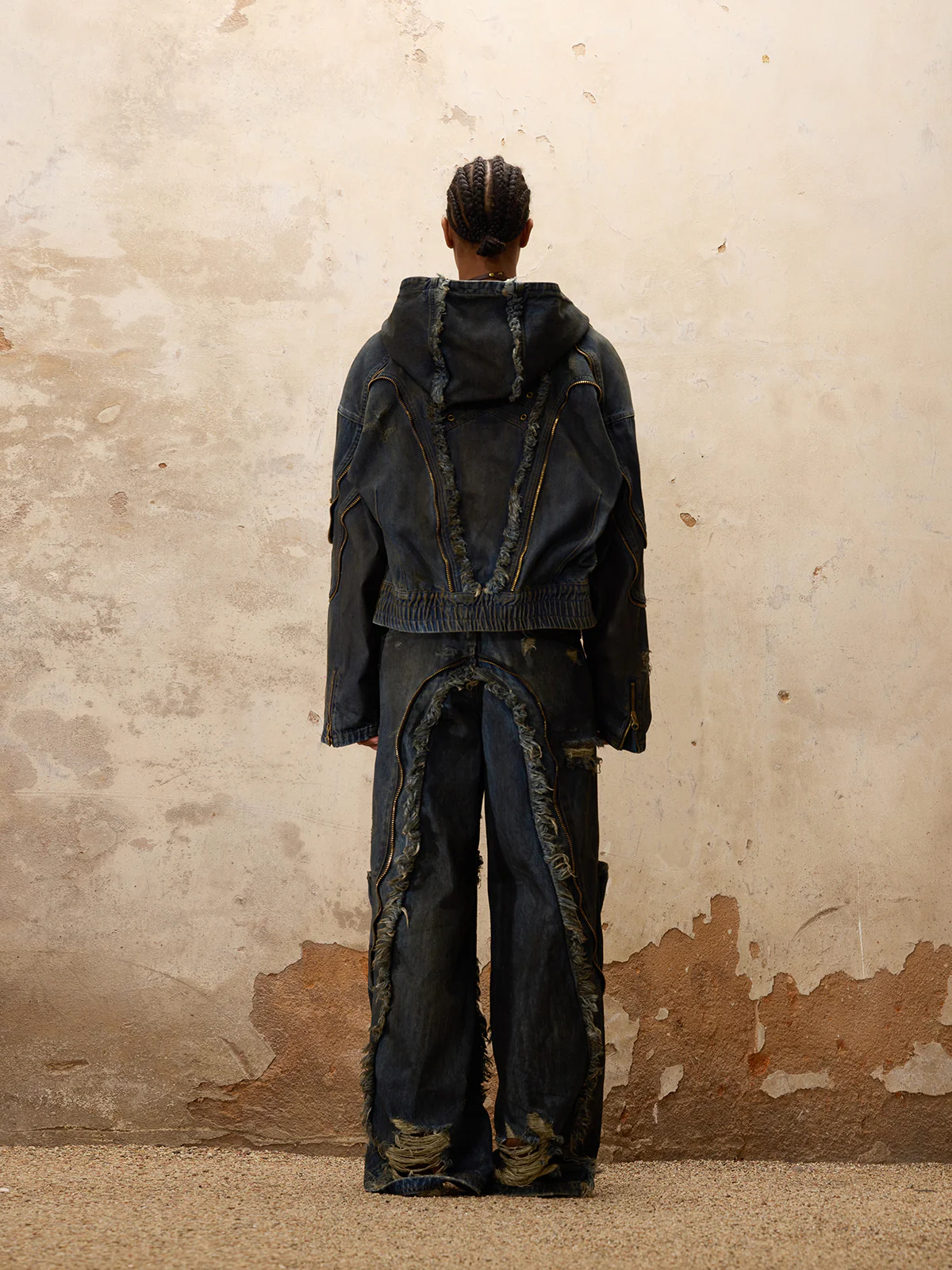 Personsoul Aliens Dirty Denim Coat