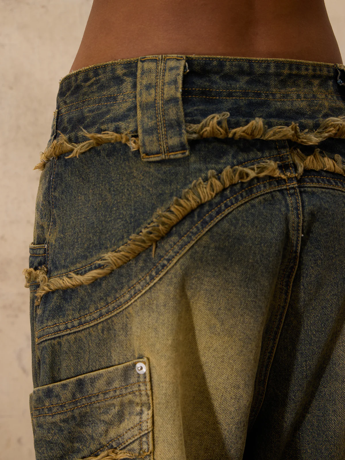 Personsoul Destructive  Denim Retro Blue Jeans(limited)