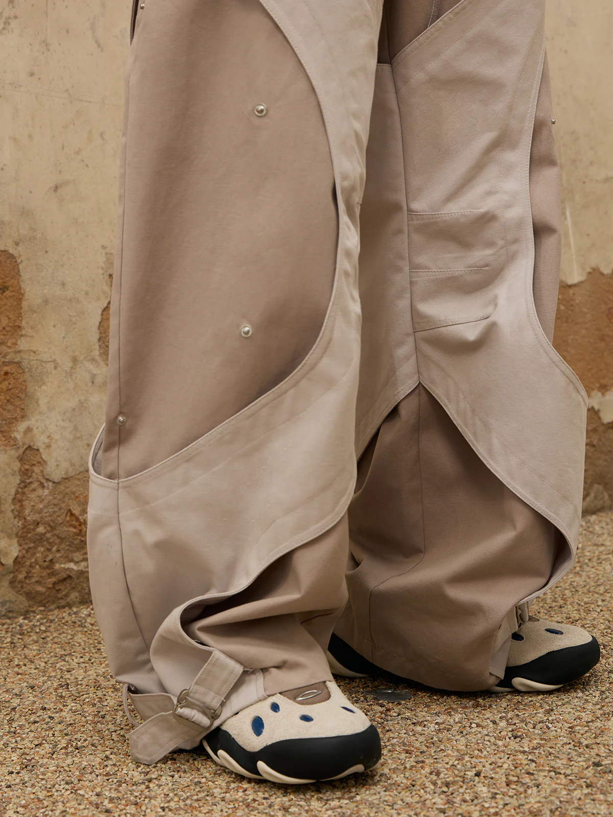 Personsoul Irregular Structured Pants