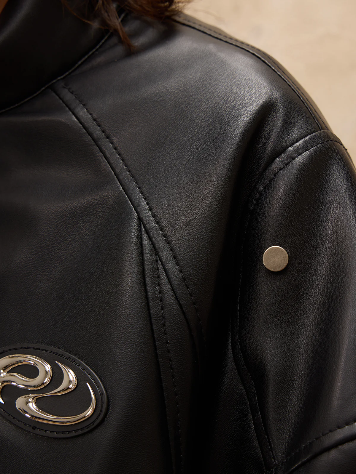 Personsoul Mid Faux-Leather Overcoatse