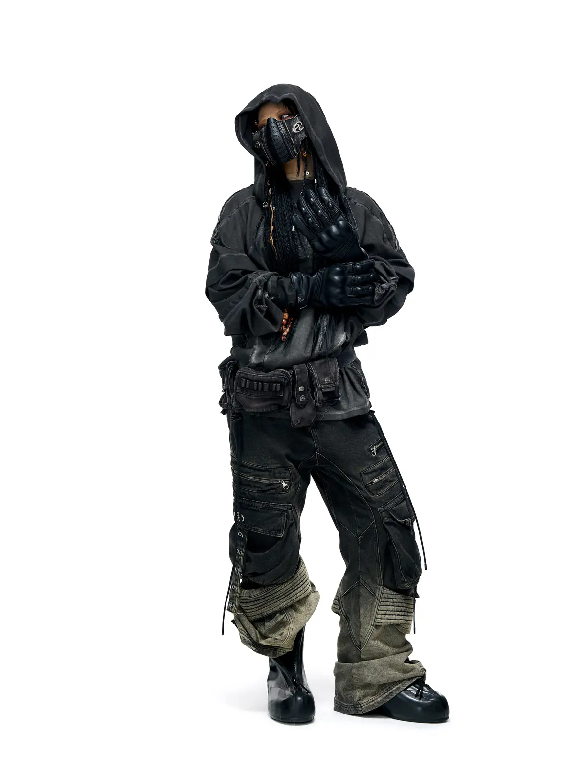 Deconstructed Hoodies with Gradient Wash