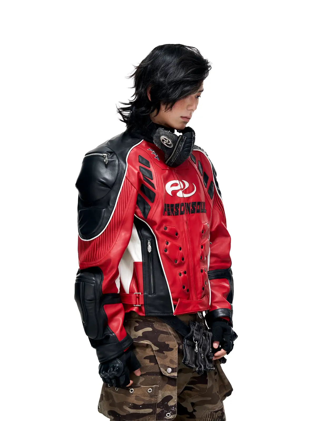 Personsoul Sheepskin Racing Jacket