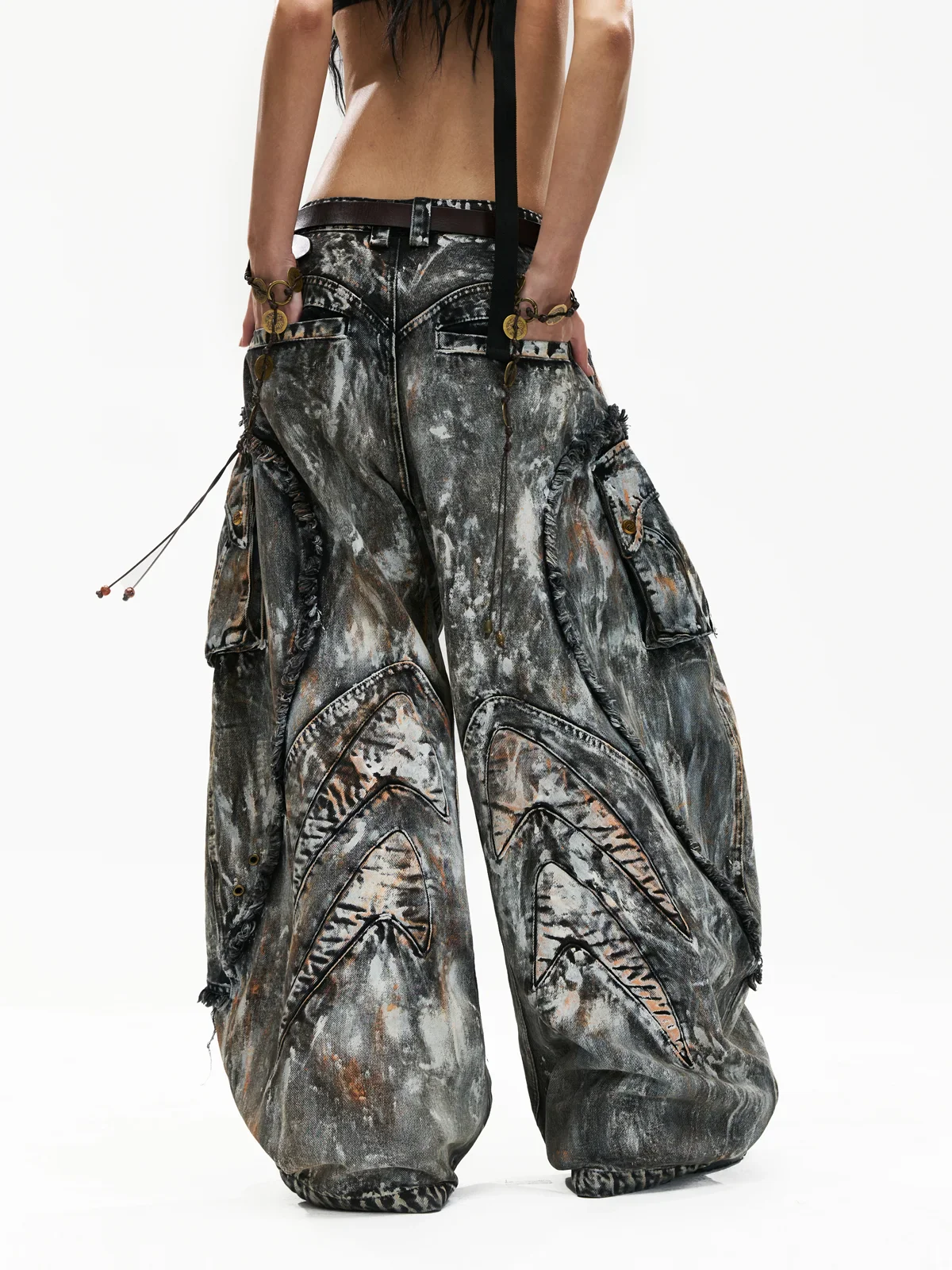 Graffiti Mud Wash Baggy Jeans (only 60 pieces)