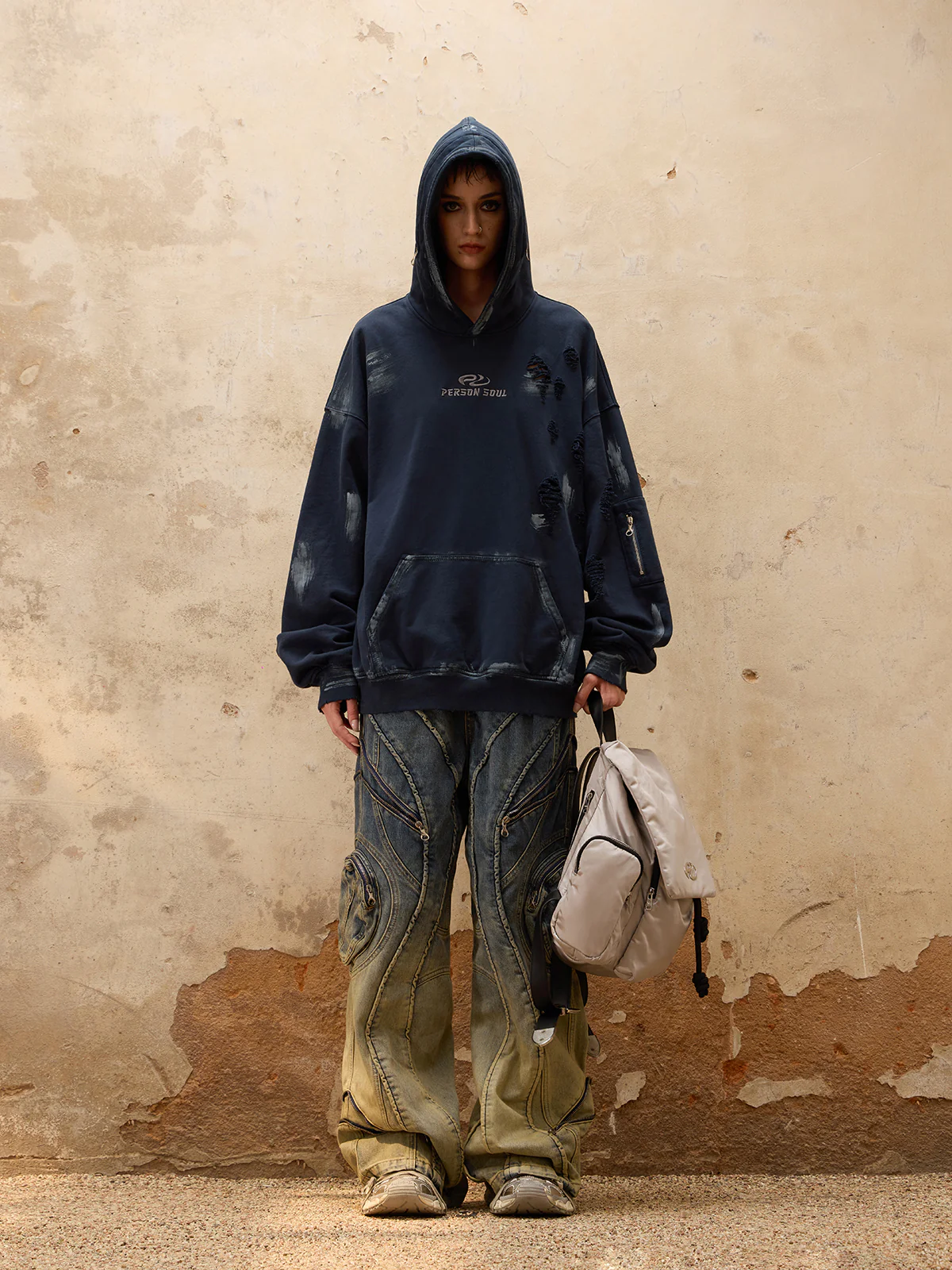 Personsoul Ripped Dirty Hoodie