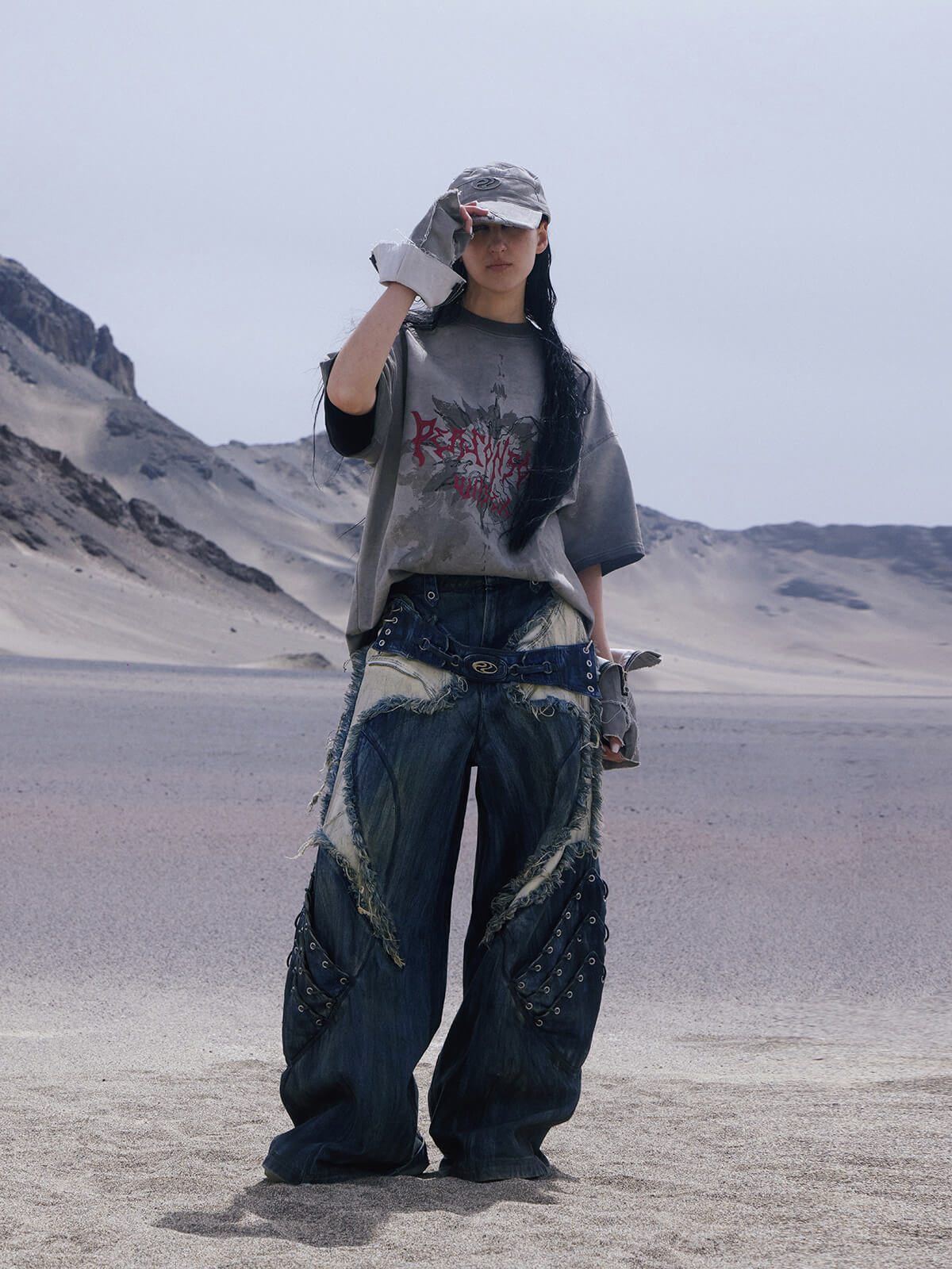 Personsoul Graphic Print Oversized T-Shirt