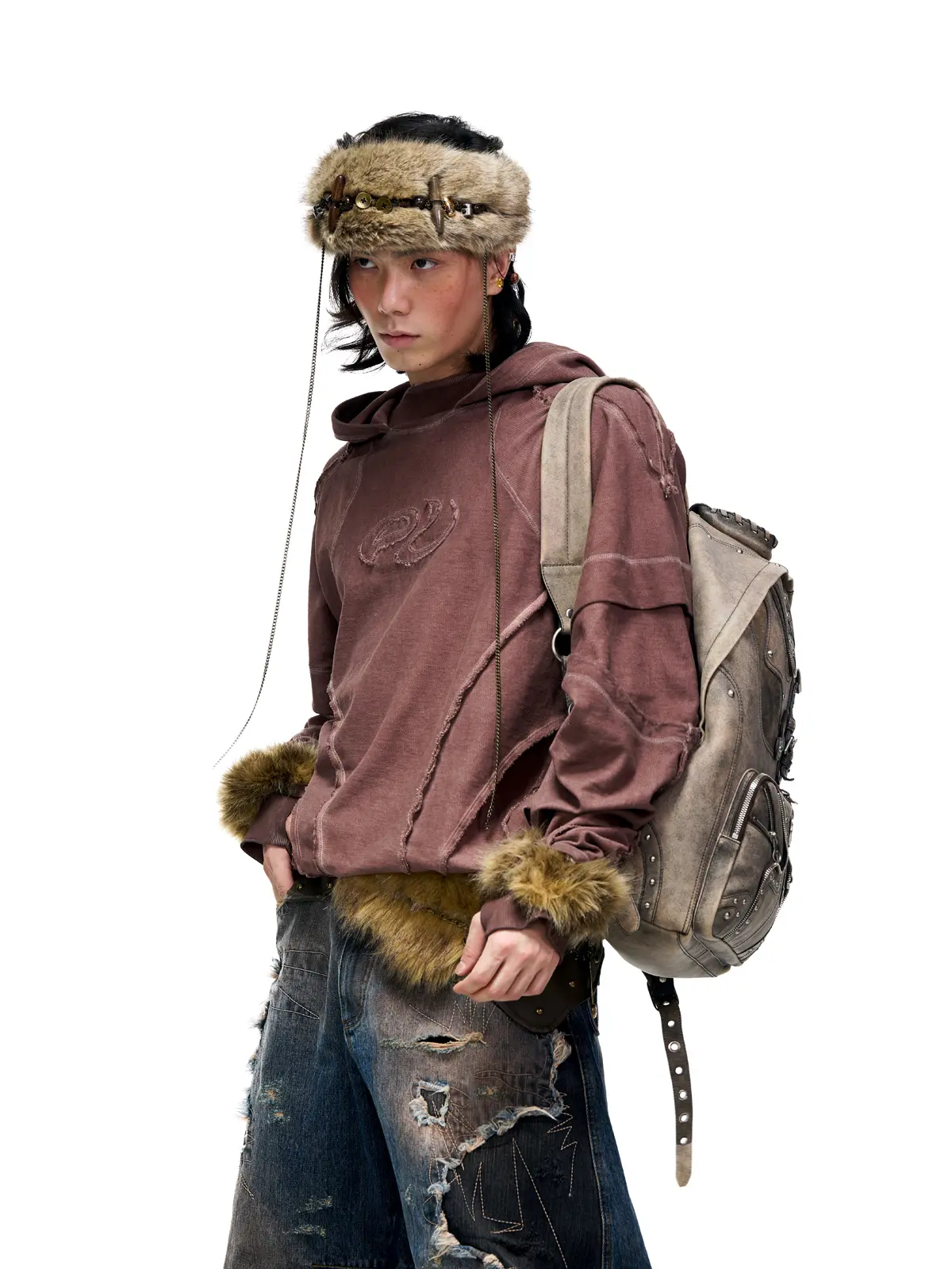 Deconstructed Hoodies with Gradient Wash