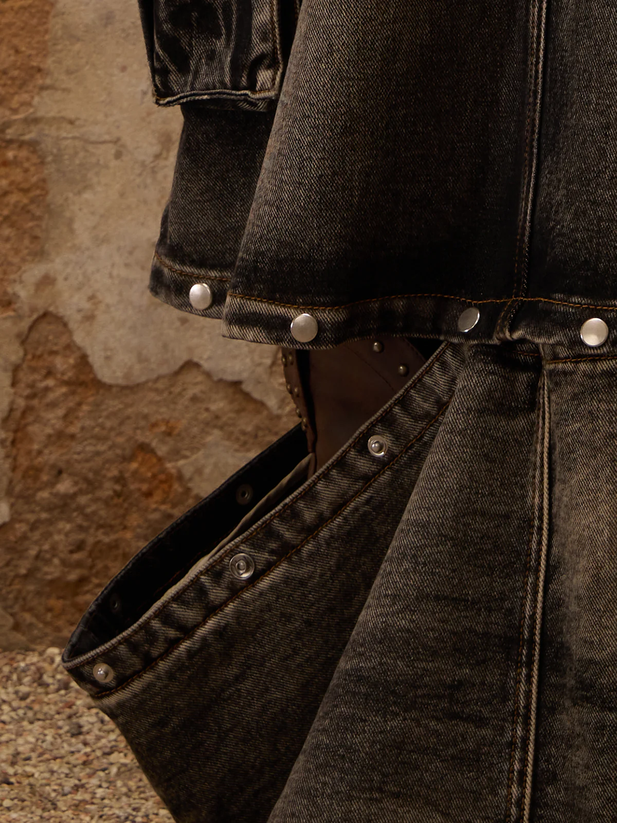 Personsoul Maxi Denim Dungarees Skirt