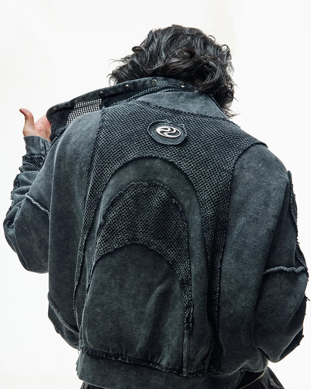 Personsoul Sand Dirty Dye Zip-Up Hoodie