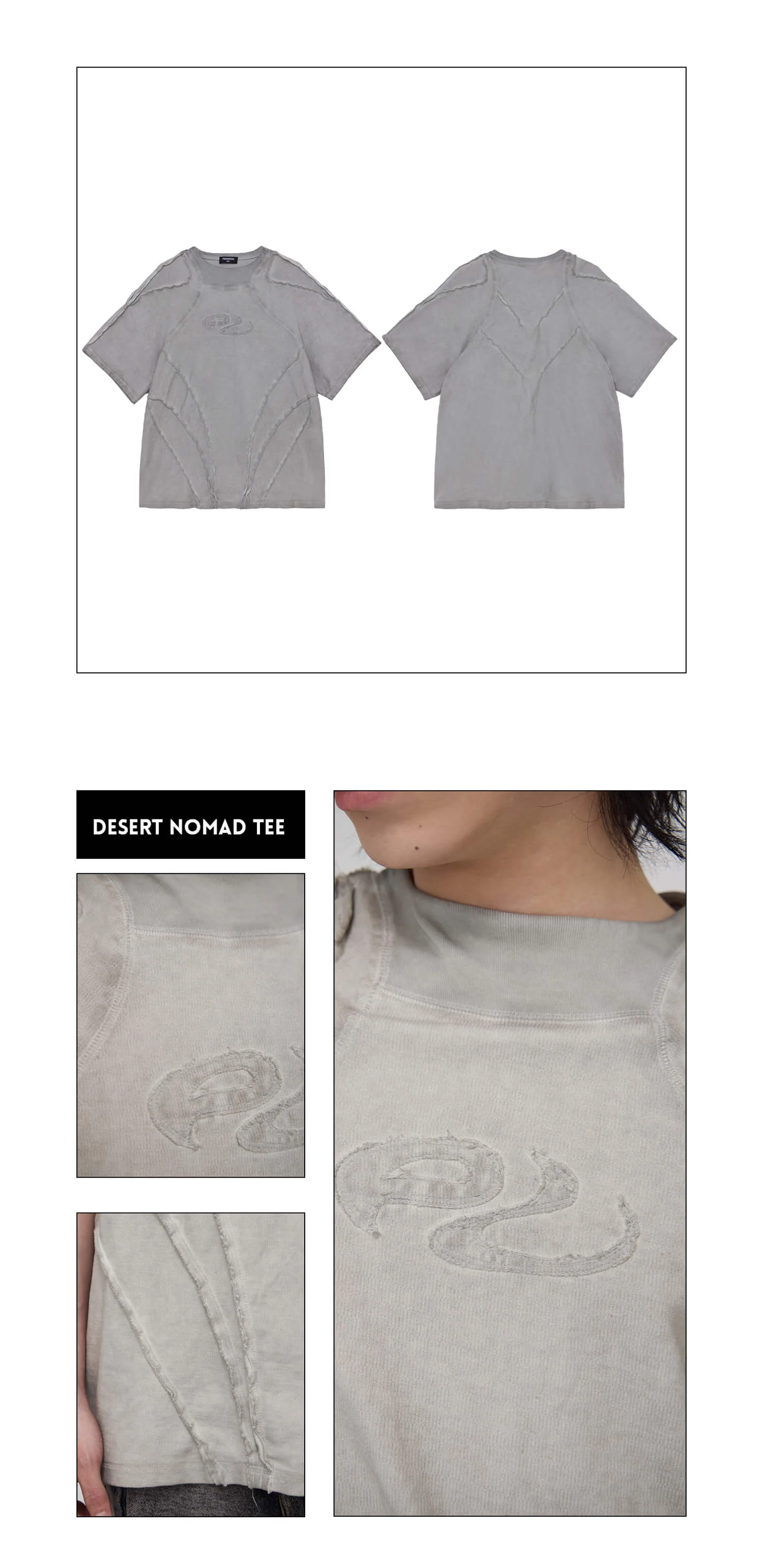 Personsoul Desert Distressed Grey T-shirt