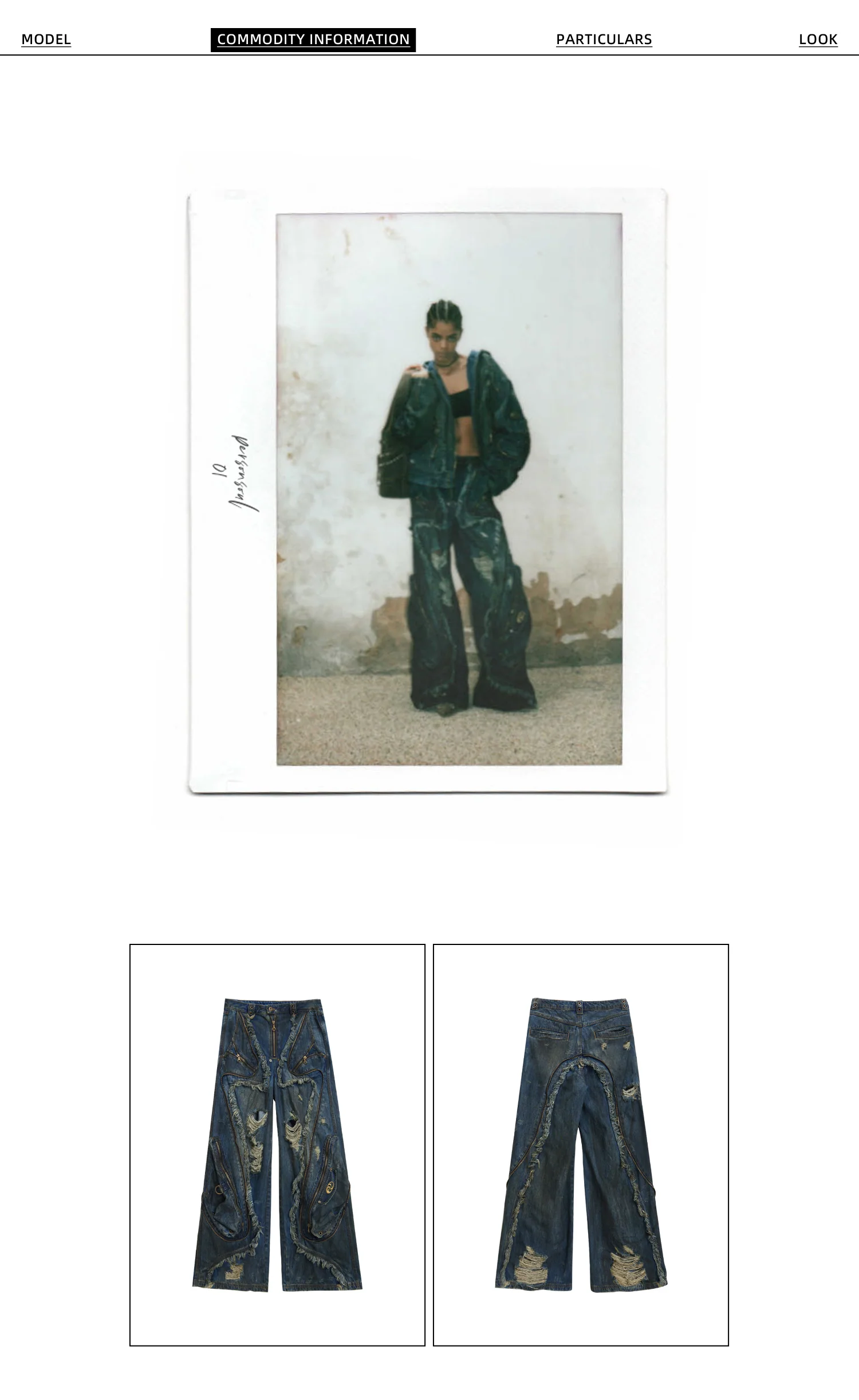 Personsoul Aliens Dirty Ripped Denim Jeans