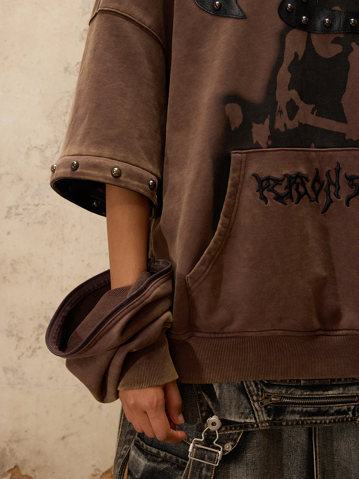 Personsoul Removable Sleeves Pulloverse