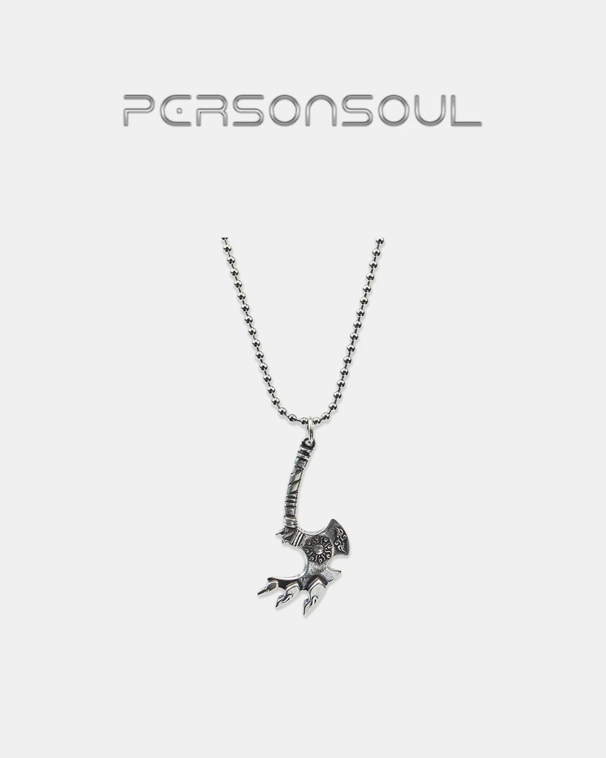 Personsoul Pangu Tomahawk Sterling Silver Necklace