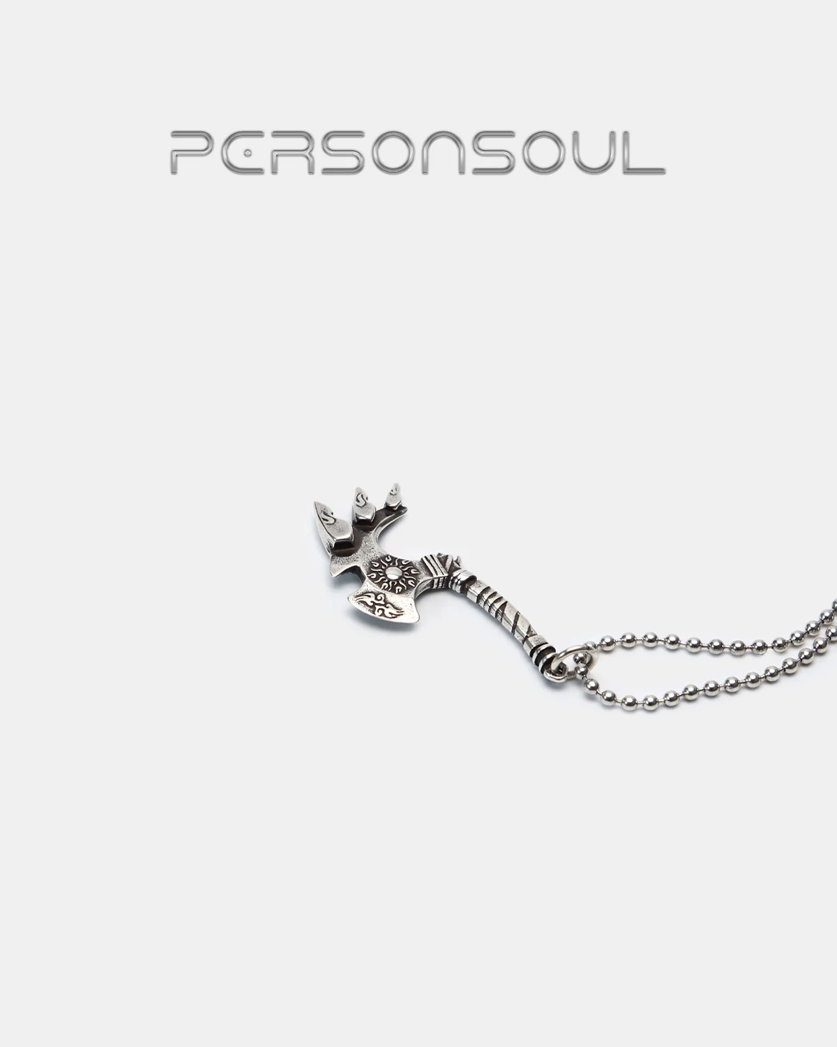 Personsoul Pangu Tomahawk Sterling Silver Necklace