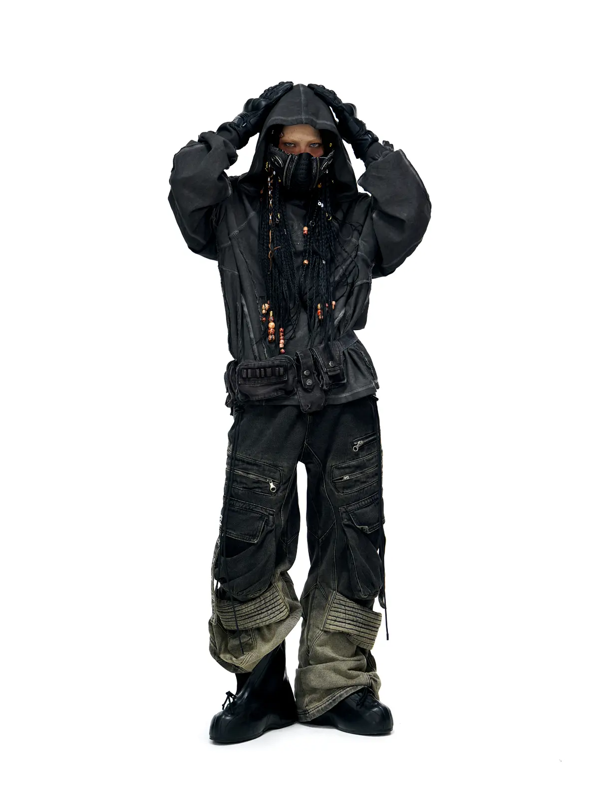 Deconstructed Hoodies with Gradient Wash