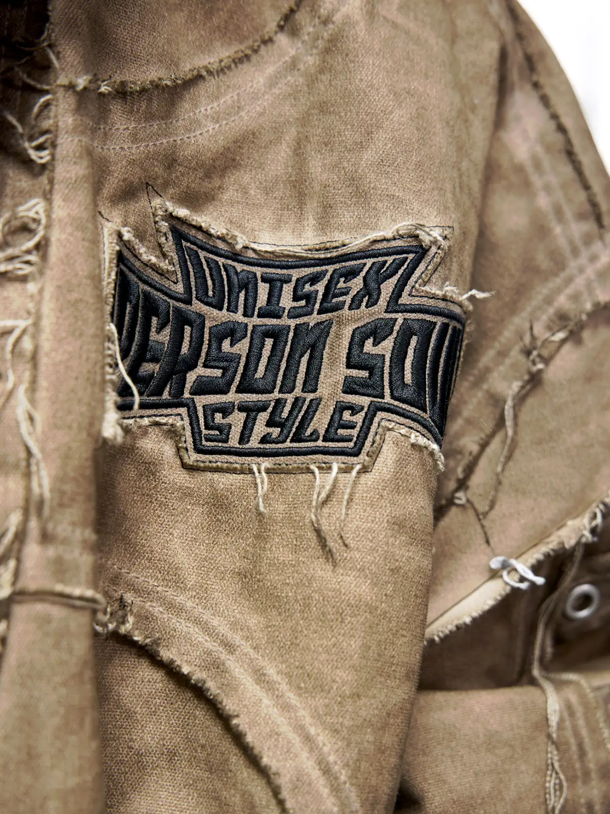 Personsoul Hand Brushed Stain Cotton Jacket