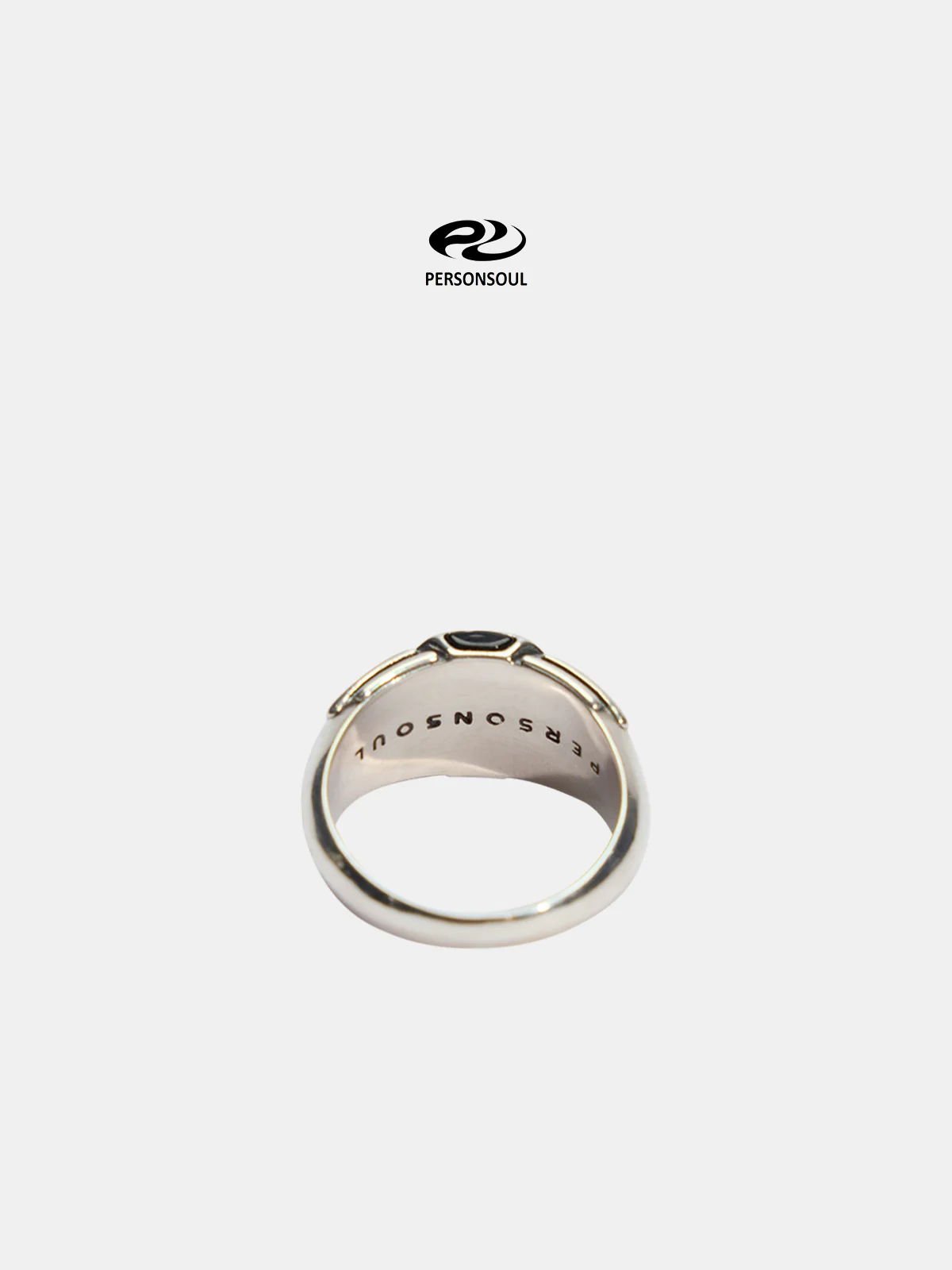 Personsoul Silver Logo Signet Ring