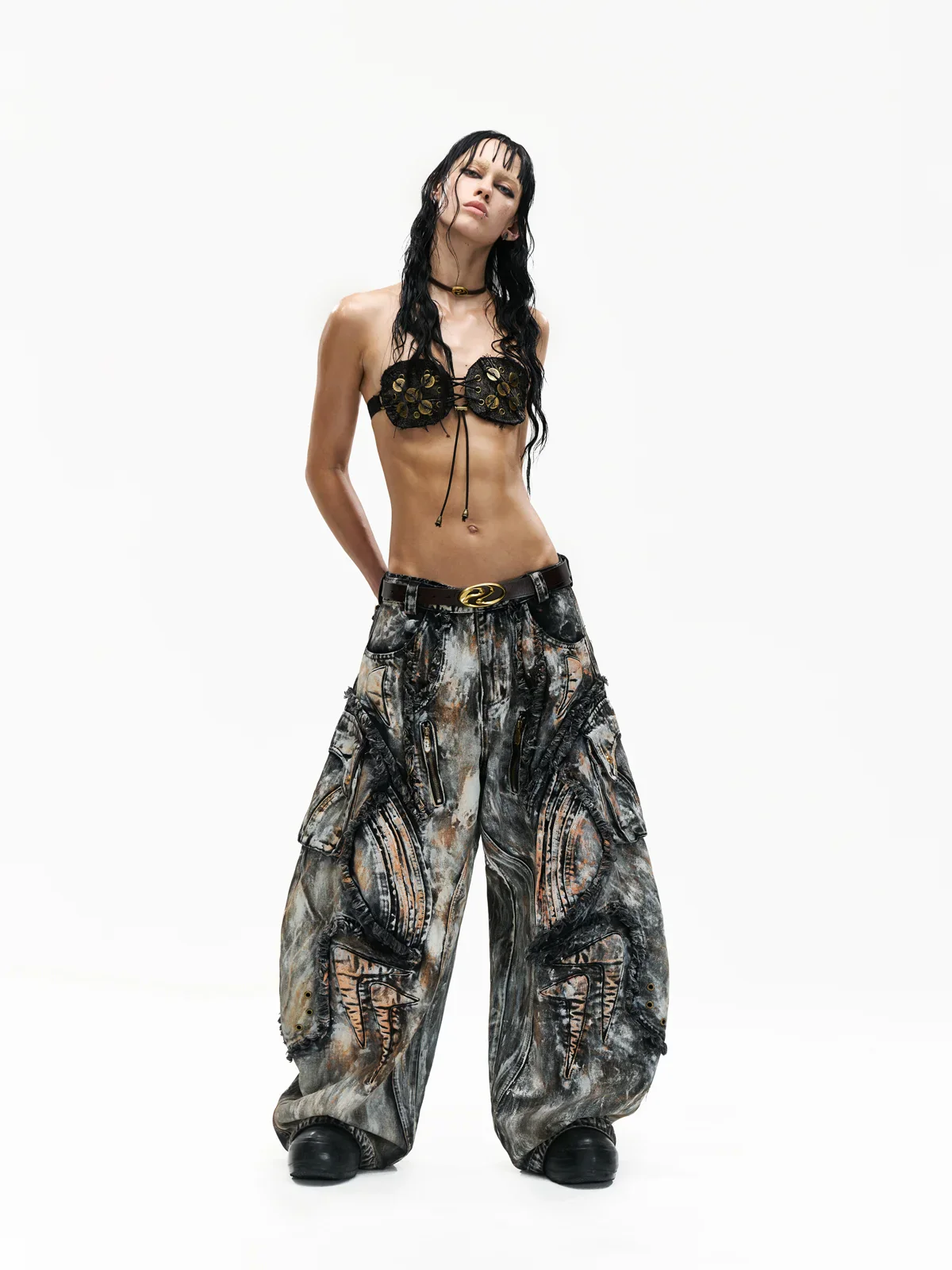 Graffiti Mud Wash Baggy Jeans (only 60 pieces)