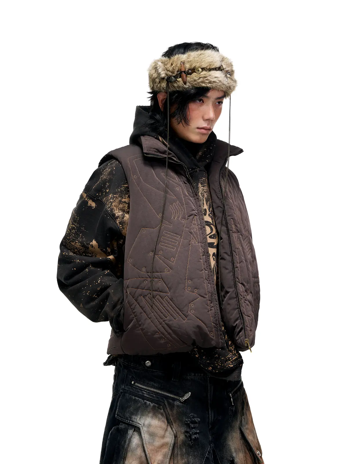 Personsoul Tactical Embroidered Down Vest