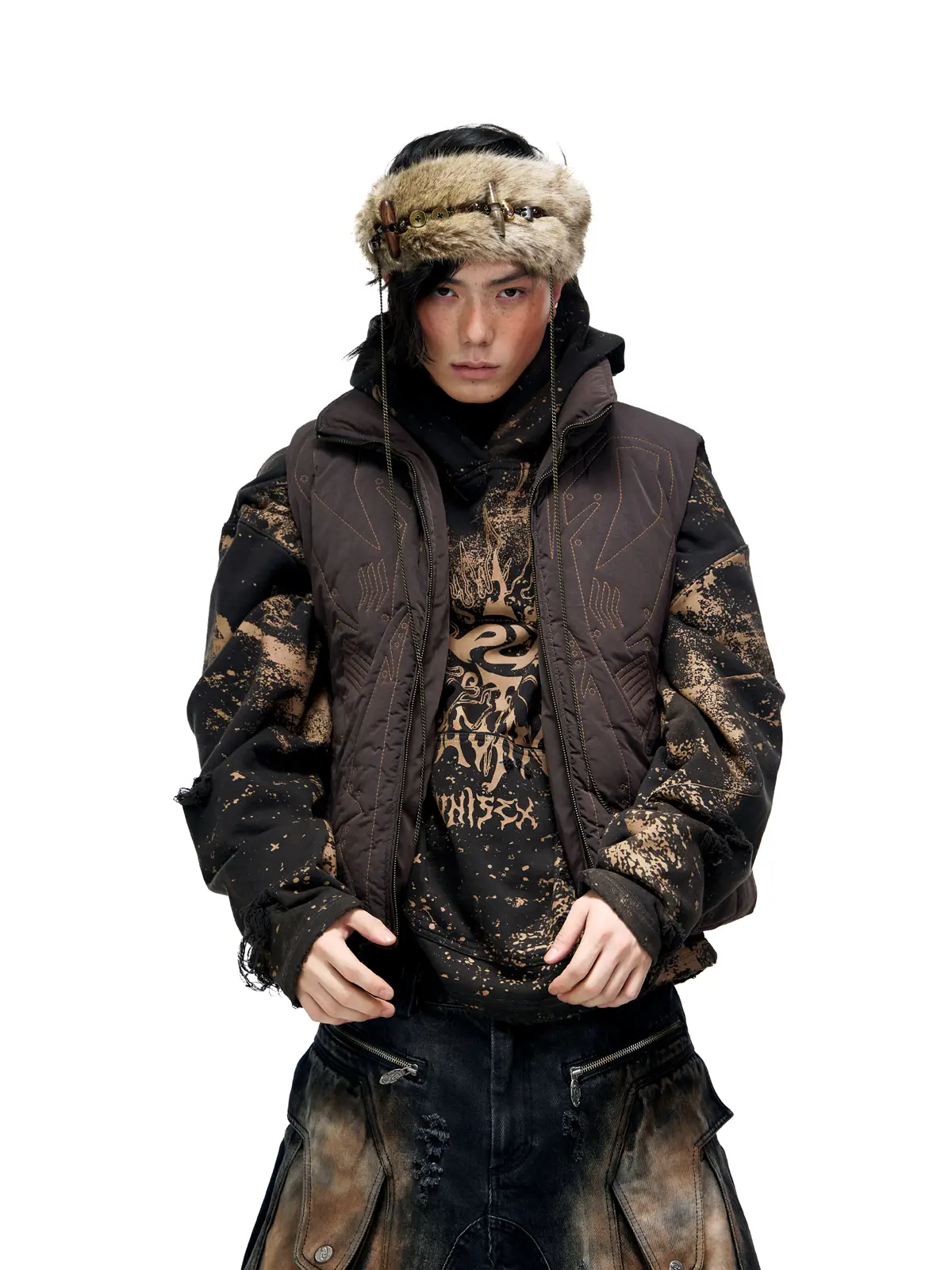Personsoul Tactical Embroidered Down Vest