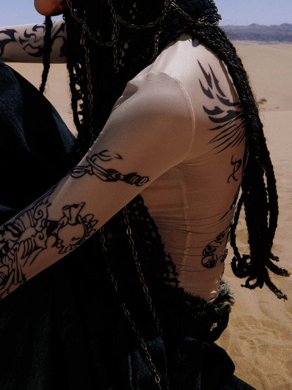 Personsoul Desert Totem-Inspired Skin Highneck Top