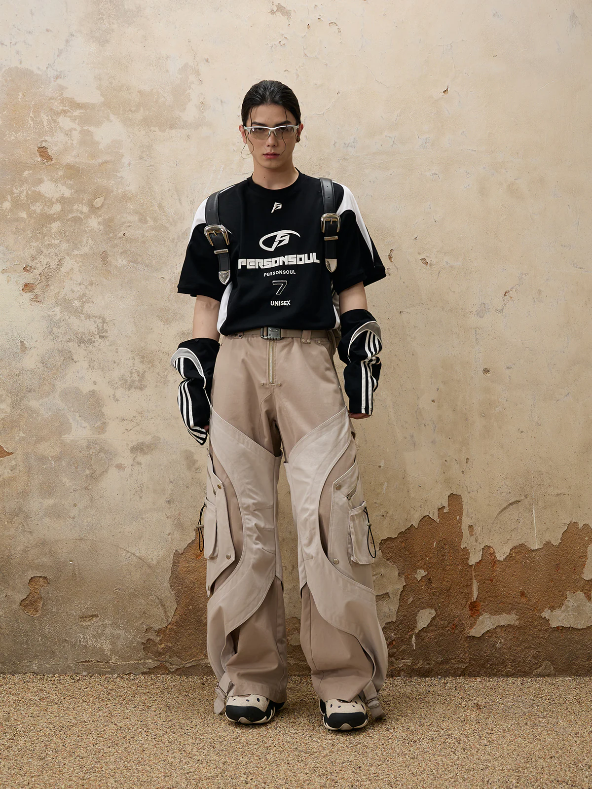 Personsoul Split Sleeve Racing T-shirt