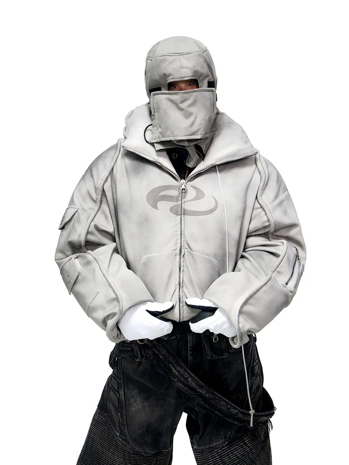 Personsoul Yuan Symbol Puffer Jacket