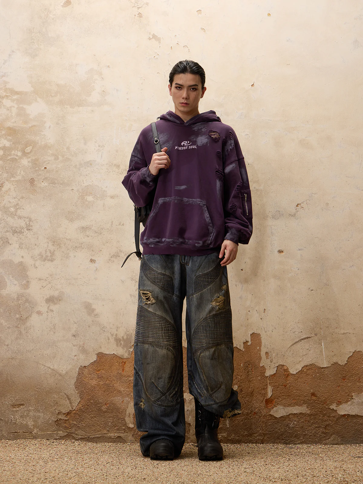 Personsoul Ripped Dirty Hoodie