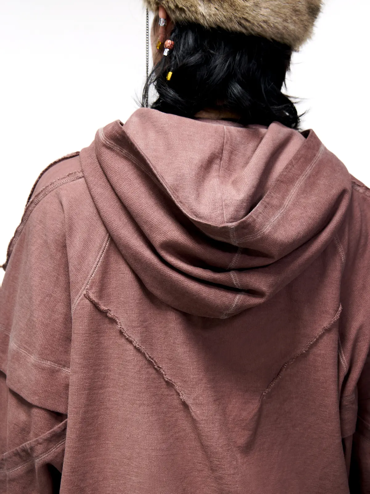 Deconstructed Hoodies with Gradient Wash