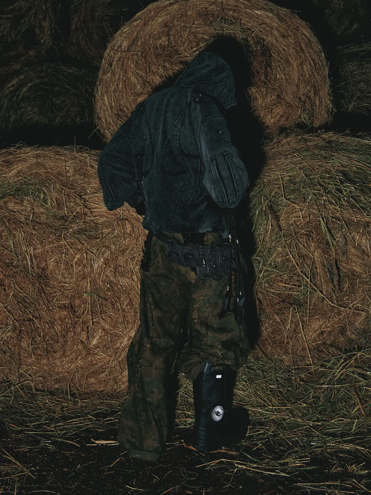 Personsoul Totem Embroidered Washed Hoodie