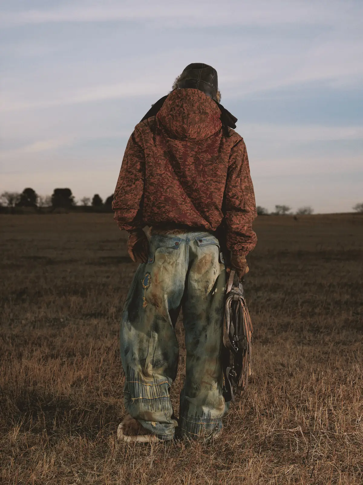 Personsoul Camouflage Totem Cotton Hoodie