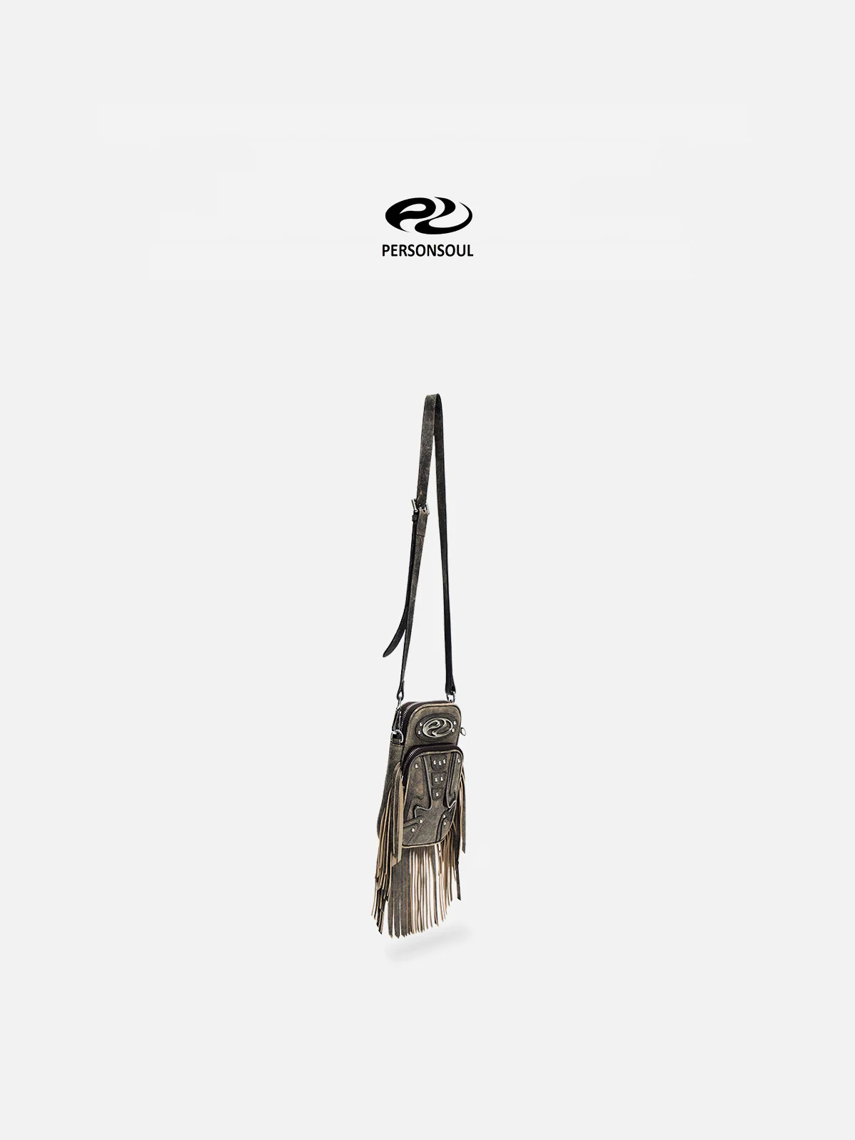 Personsoul Fringe Leather Cell Phone Bag