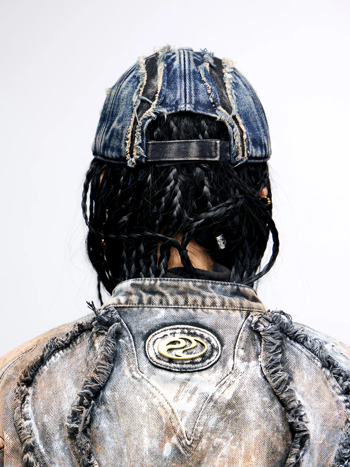 Personsoul Distressed Denim Baseball Cap(limited)