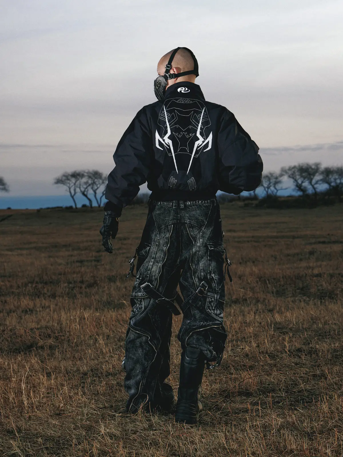 Personsoul Embroidered Cropped Down Jacket