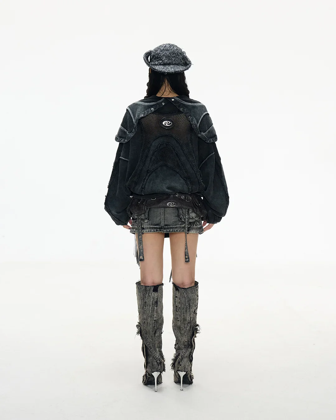 Personsoul Sand Dirty Dye Zip-Up Hoodie