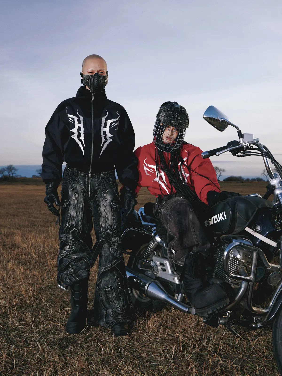 Personsoul Embroidered Cropped Down Jacket