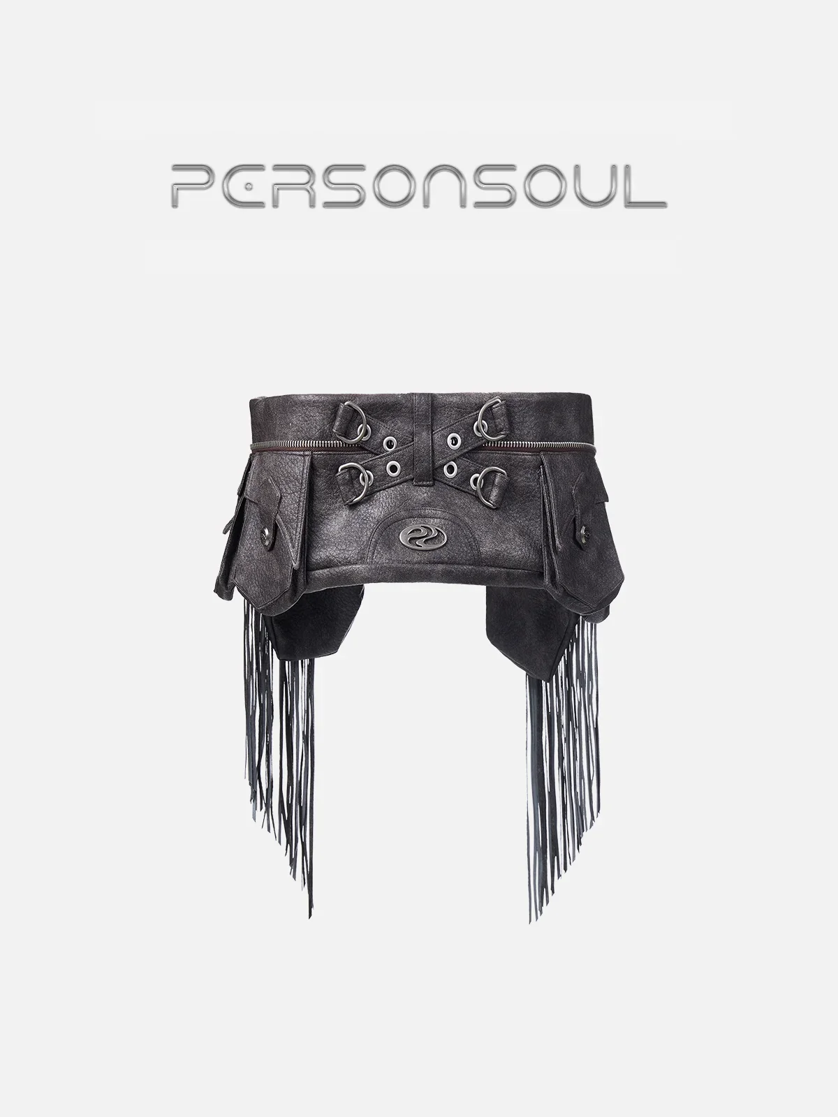 Personsoul Leather Tassel Belt