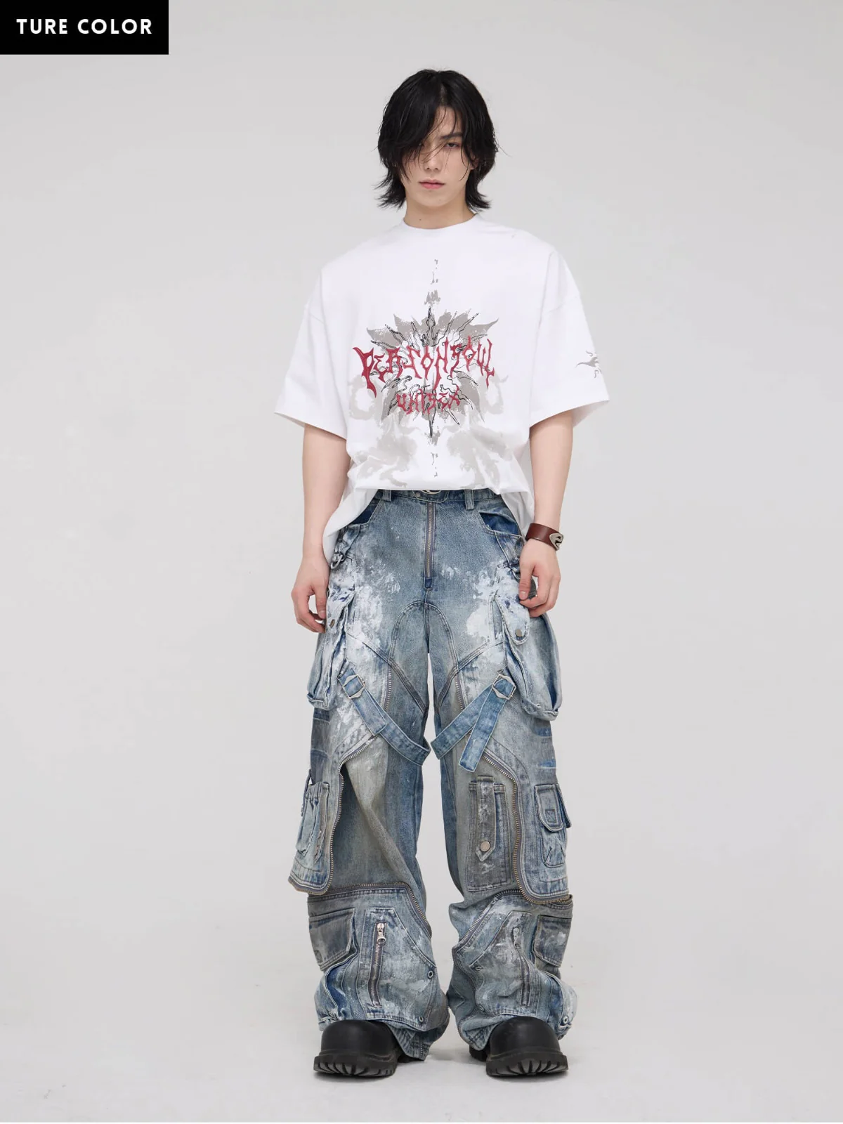 Personsoul Graphic Print Oversized T-Shirt