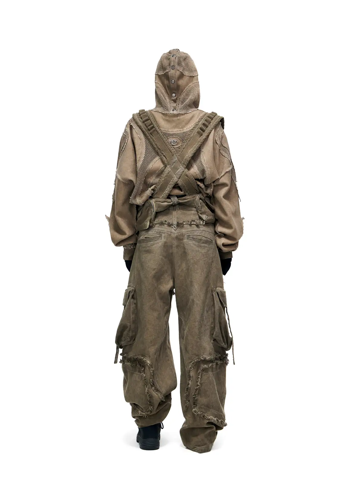 Personsoul Sand Dirty Dye Zip-Up Hoodie