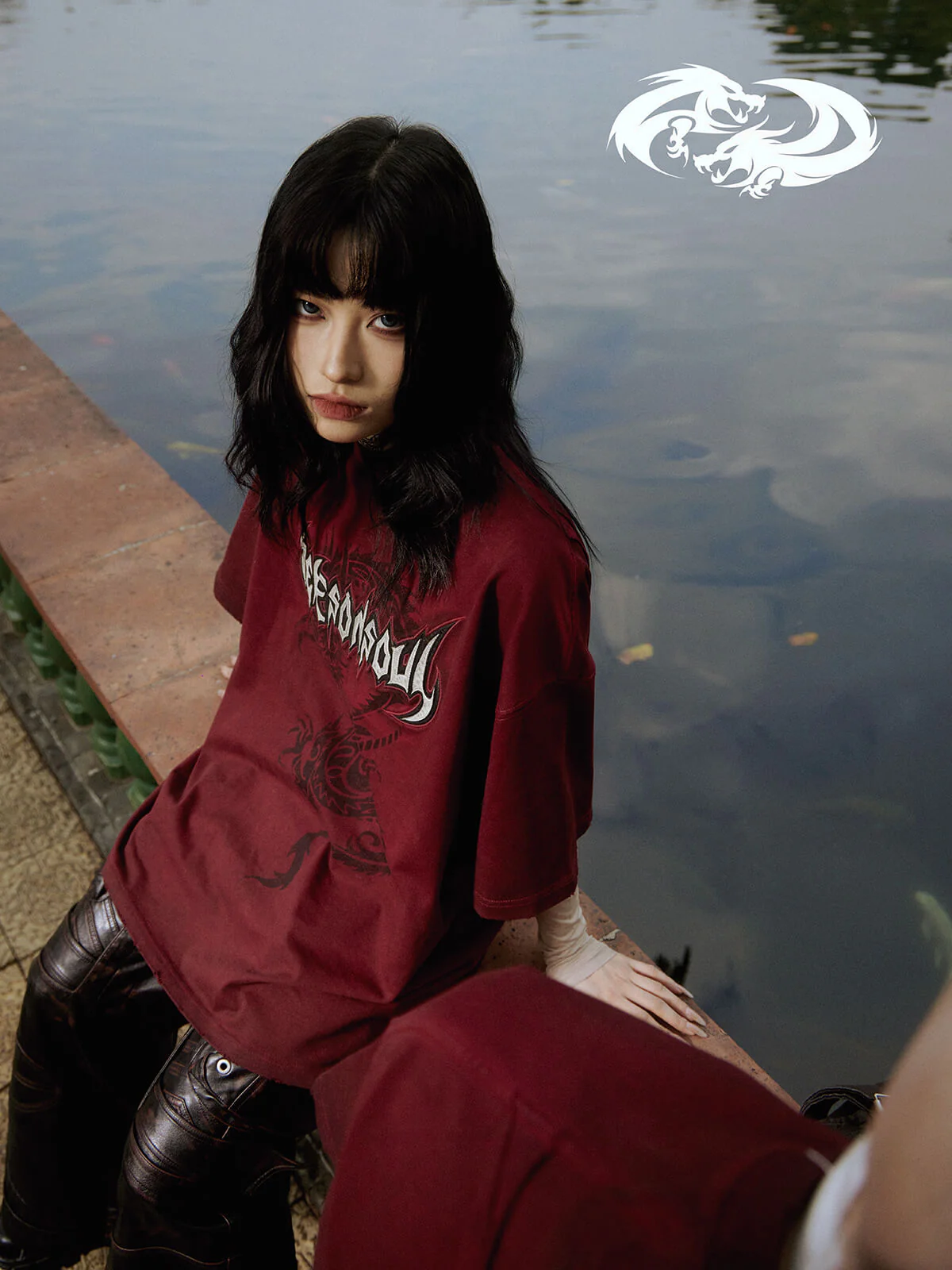 Personsoul Dragon Graphic Print T-shirt