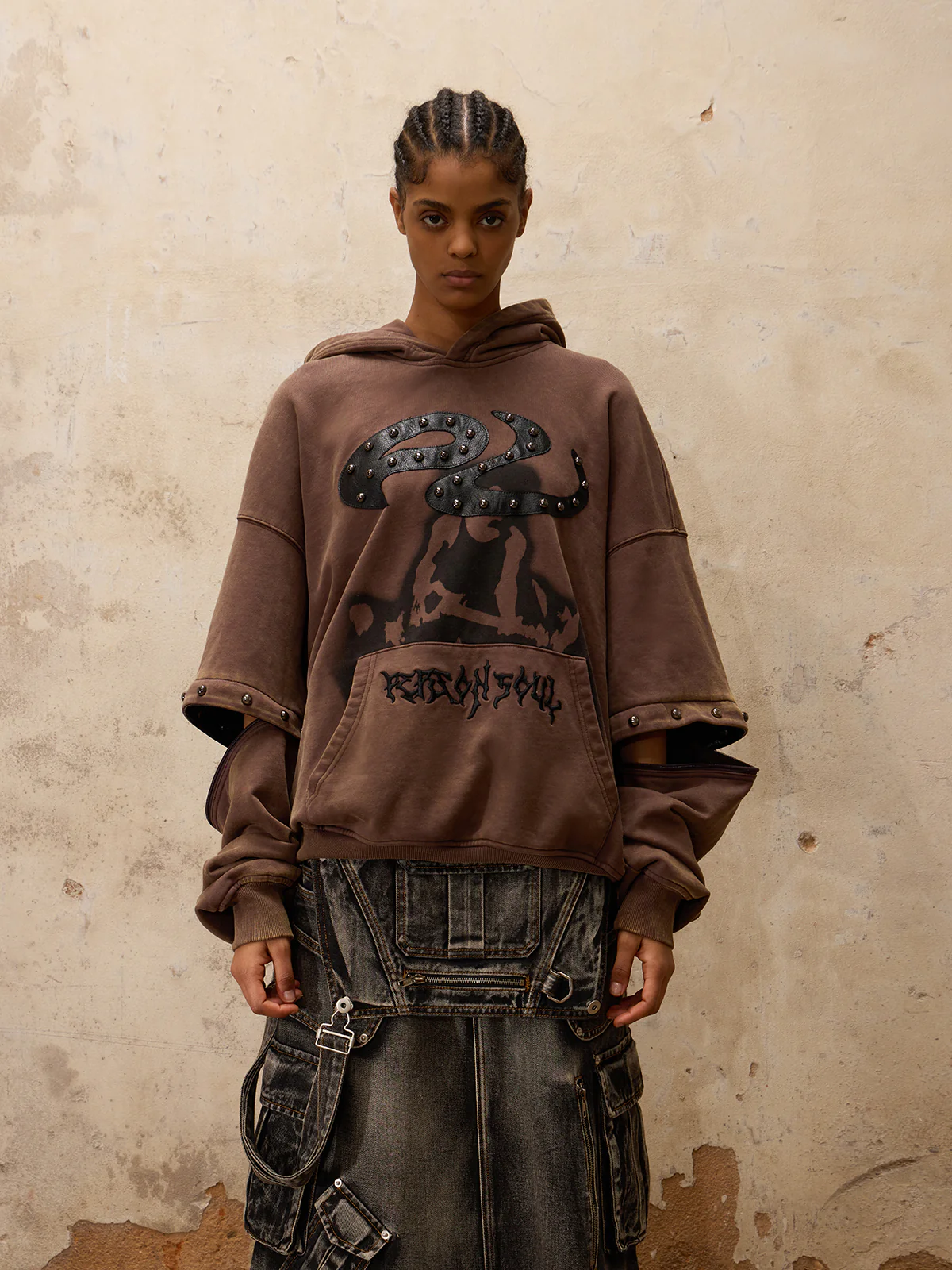 Personsoul Removable Sleeves Pulloverse