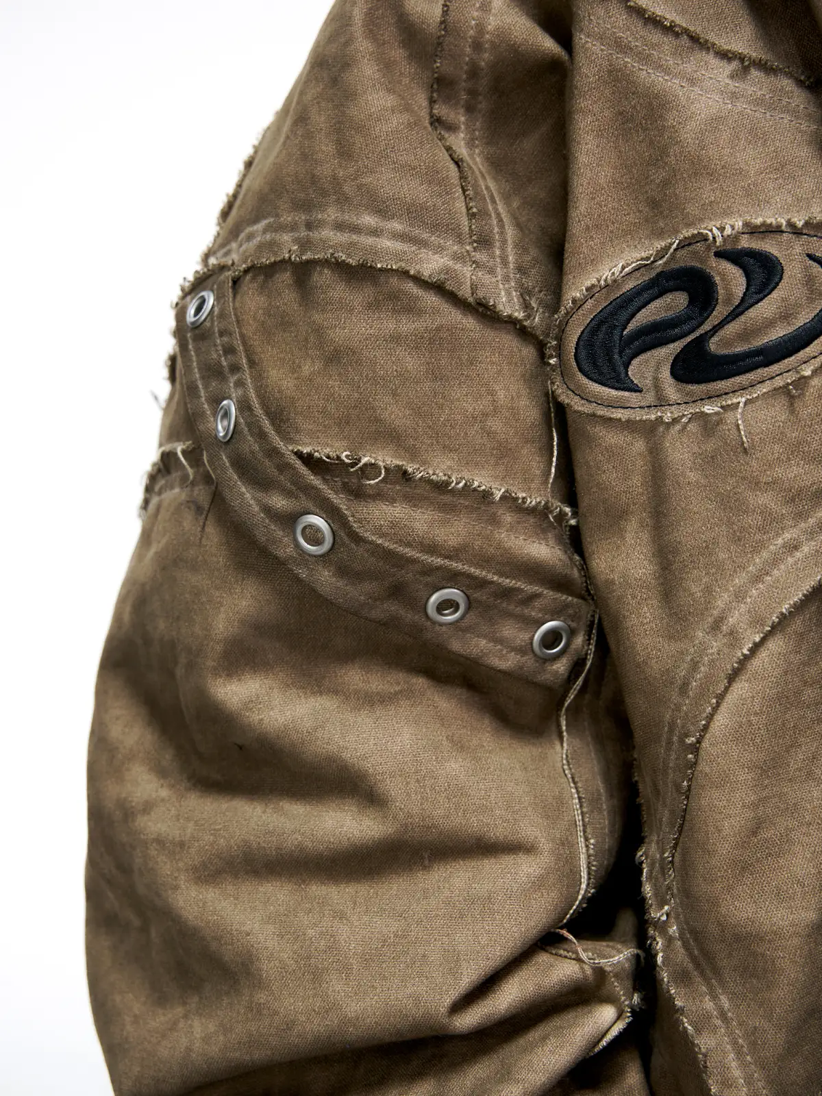 Personsoul Hand Brushed Stain Cotton Jacket