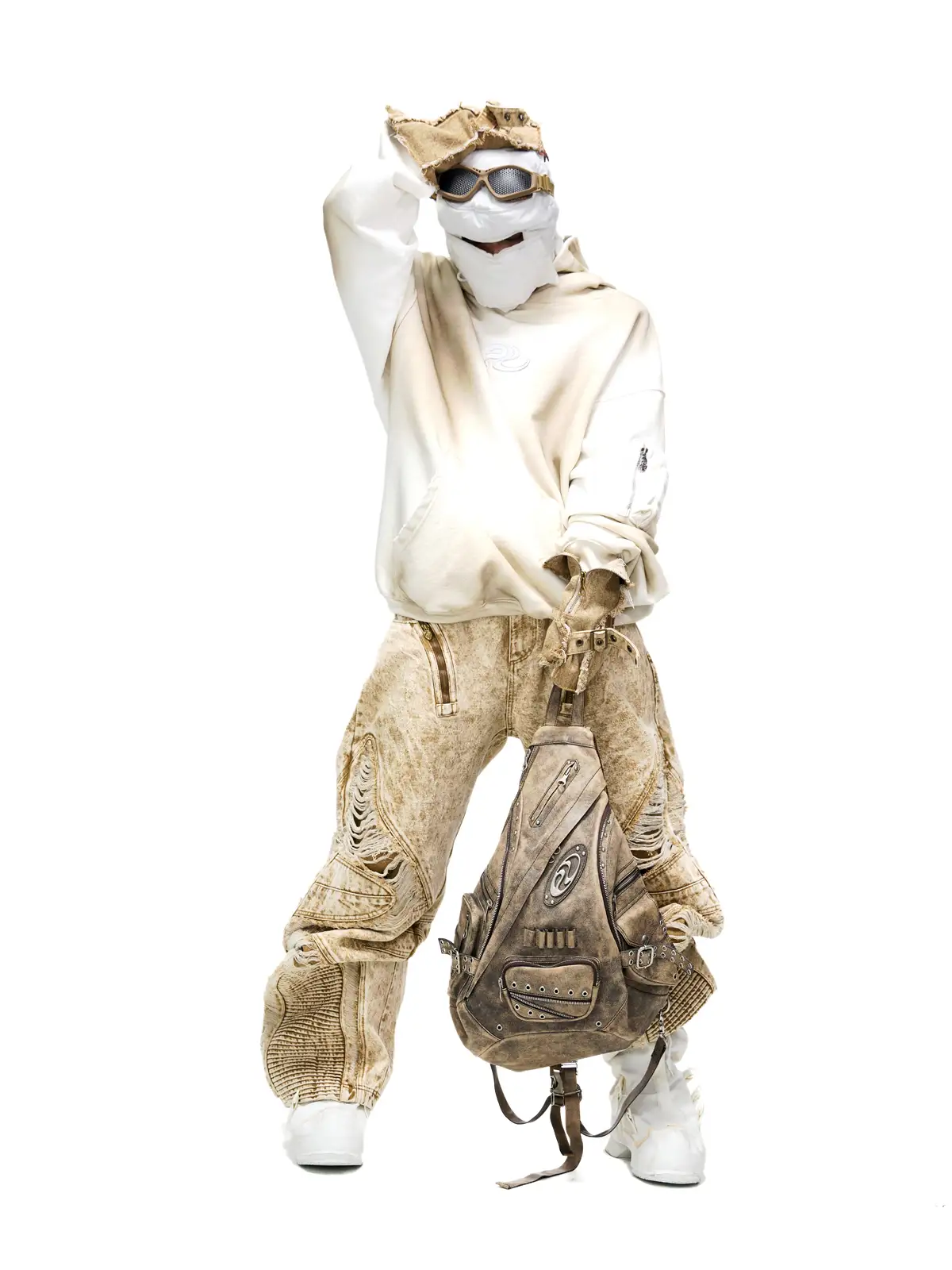 Personsoul Yuan Symbol Tie-Dye Gradient Hoodie